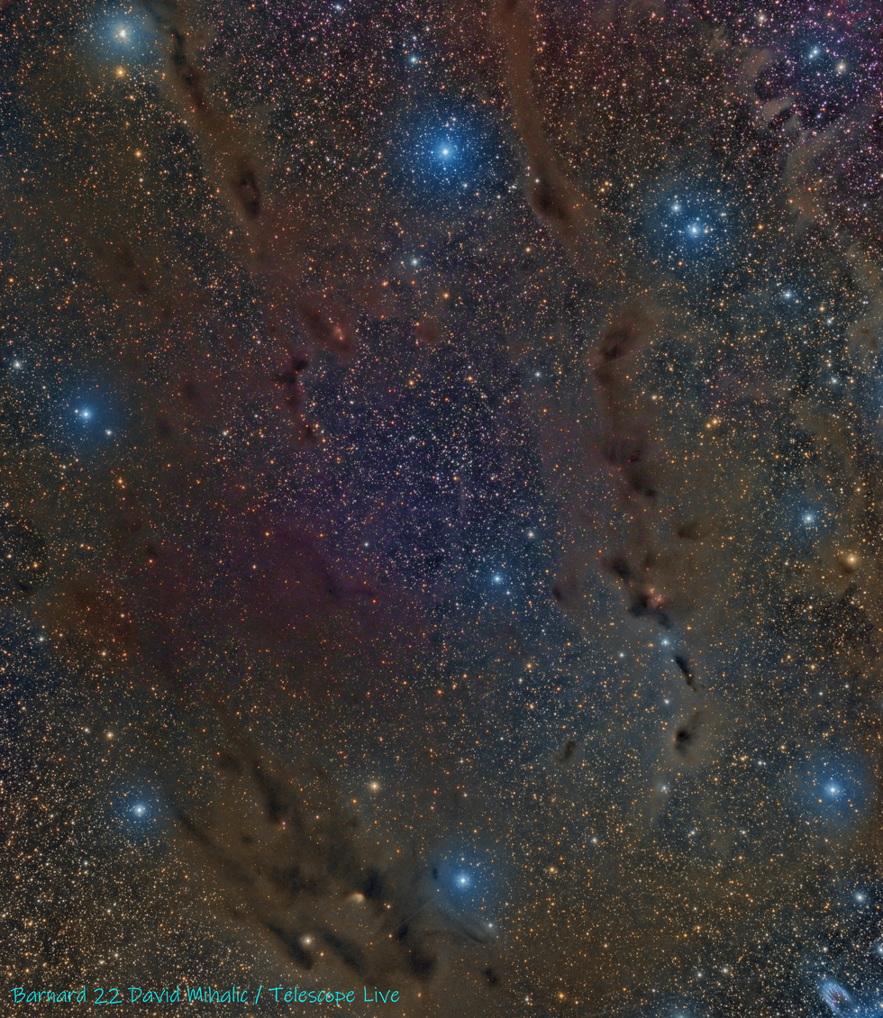 Barnard 22 Interstellar Gas Cloud in Taurus Telescope Live